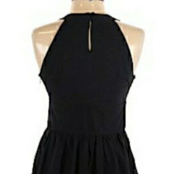 Loft Retro 60's Sweetheart Halter Embroidered Apron Fit & Flare Dress Black Sz 2 - Picture 7 of 10
